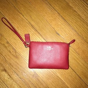 red coach wallet